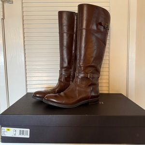 Enzo Angiolini EAEERO Brown Leather Riding Boots Women’s 8.5